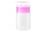 Дозатор для жидкости с пластиковой помпой (розовая крышка), 70мл