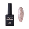 Финиш гель FACT Foil Glitter Top (бежевая основа с серебристой слюдой) без липкого слоя, 15мл
