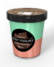 Крем-йогурт двухцветный для тела Milv Шоколад, 210гр (18330)