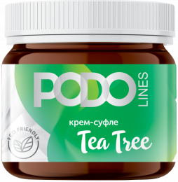 PODO Lines Крем-суфле для ног и тела Чайное дерево (масло Ши, масло виноградной косточки), 140мл