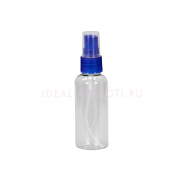 Бутылочка-спрей для жидкости (синяя крышка), 50мл