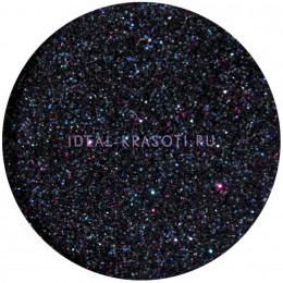 Глиттер пыль Галактика (256) черный с разноцветными блестками MNF-01
