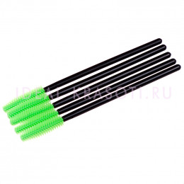 Щеточка силиконовая для расчесывания ресниц (салатовая) уп/5шт