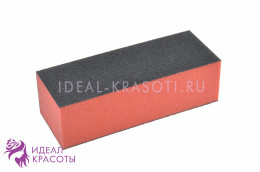 Блок шлифовочный (баф) 100/180 грит ЧЕРНО-ОРАНЖЕВЫЙ Китай