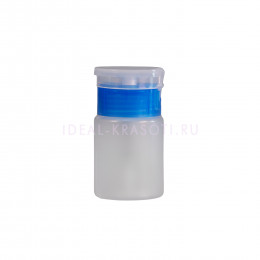 Дозатор для жидкости с пластиковой помпой (синяя крышка), 70мл
