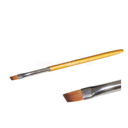 Кисть скошенная Kyassi Nail №6 (нейлон) золотая ручка