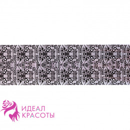 Фольга переводная (ажурная, черная, белая, цветы, бабочки), 1 метр