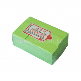 Салфетки хлопковые безворсовые плотные (зеленые) (4х6см) уп/1000шт