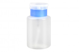 Дозатор для жидкости с пластиковой помпой (синяя крышка), 180мл