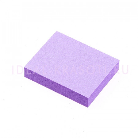 Баф Мини прямоугольник широкий 100/180грит (фиолетовый) 40*50*10мм