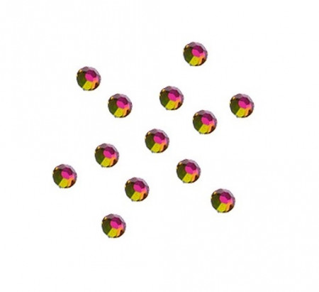 Стразы SS10 стекло плоские (Rainbow) мятный жук уп/50шт