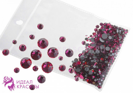 Стразы MIX SS3-30 стекло (Fuchsia), уп/650шт