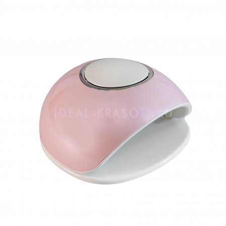 UV/LED лампа 48W F4S (10s/30s/60s/90s/120s) сенсорная,вентилятор (розовая)