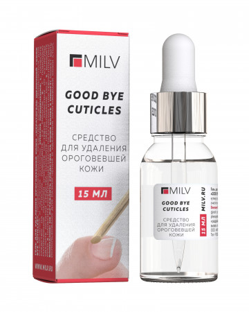 Кератогель щелочной Milv Good Bye Cuticles для удаления ороговевшей кожи, 15мл (18309Р)