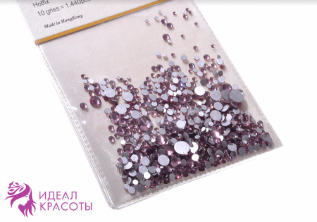 Стразы MIX SS3-30 стекло (Light Amethyst), уп/650шт