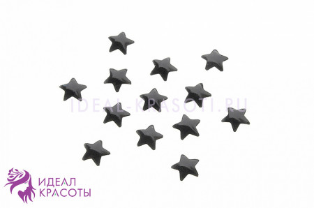 Звезда металлическая (белая, серебро, черая) уп/50шт