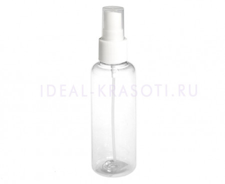 Бутылочка-спрей для жидкости (белая крышка), 100мл