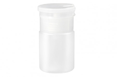 Дозатор для жидкости с пластиковой помпой (белая крышка), 70мл