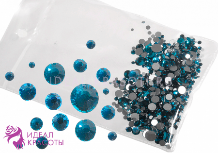 Стразы MIX SS3-20 стекло (Blue Zircon), уп/700шт