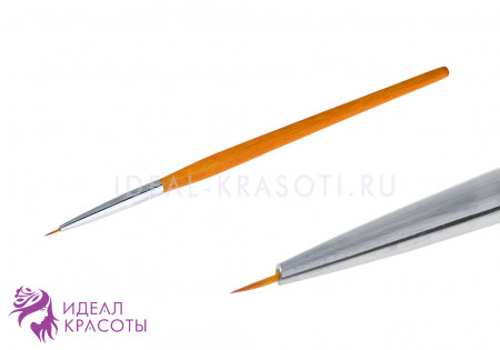 Кисть для дизайна нейлон (ворс 5мм) коричневая ручка