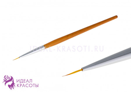 Кисть для дизайна нейлон (ворс 9мм) коричневая ручка