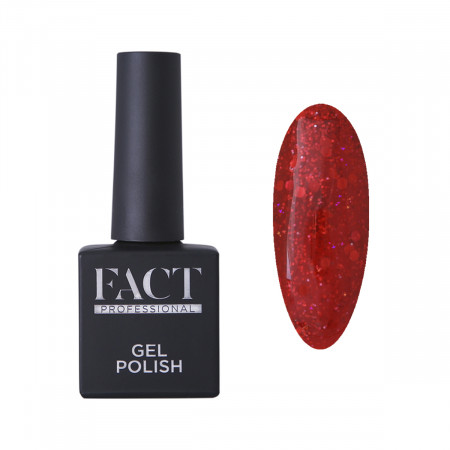 Гель-лак FACT Professional Bright Red Glitter, 10мл