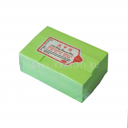 Салфетки хлопковые безворсовые плотные (зеленые) (4х6см) уп/1000шт