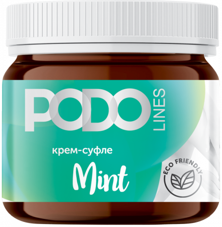 PODO Lines Крем-суфле для ног и тела Мята (масло Ши, масло виноградной косточки), 140мл