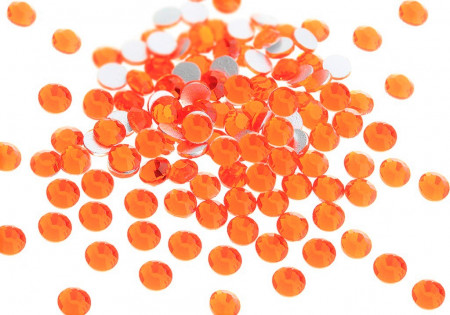 Стразы SS3 стекло плоские (оранжевые) уп/50шт