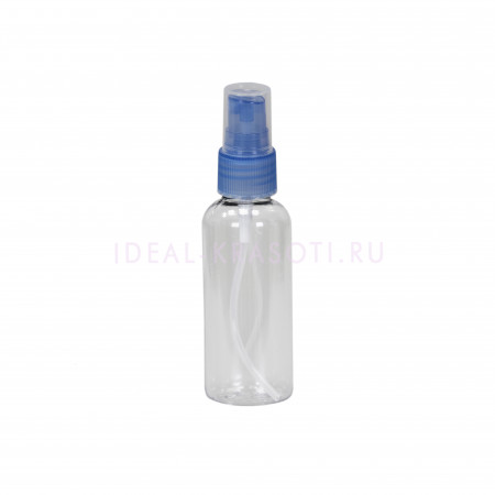 Бутылочка-спрей для жидкости (голубая крышка), 50мл