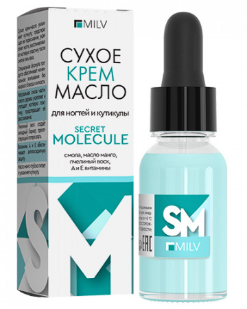 Сухое крем-масло Milv для ногтей и кутикулы Secret Molecule (20126), 15мл