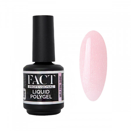 FACT Жидкий полигель Milk Pink Shine, 15мл